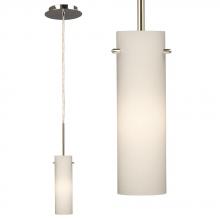  910924CH - Mini-Pendant - Chrome with Satin White Glass