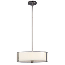  914291CH - 4-Light Pendant - Polished Chrome with White Opal/Clear Glass (incl. 6", 12" & 18" Exten