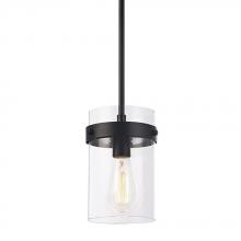  926264BK - 1L Mini-Pendant BK with 6",12" & 18" Ext. Rods and Swivel