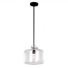  926394BK - 1L Mini-Pendant BK with 6",12" & 18" Ext. Rods and Swivel