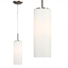  983202BN - Mini-Pendant - Brushed Nickel with Satin White Glass