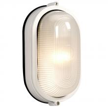  ES305114WH - Outdoor Cast Aluminum Marine Light - in White finish with Frosted Glass (Wall or Ceiling Mount)