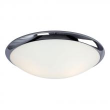  ES612394CH - Flush Mount Ceiling Light - in Polished Chrome finish with Satin White Glass