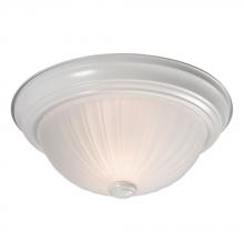  ES625021WH - Flush Mount Ceiling Light - in White  finish with Frosted Melon Glass