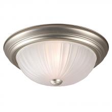  ES635022PT - Flush Mount Ceiling Light - in Pewter finish with Frosted Melon Glass