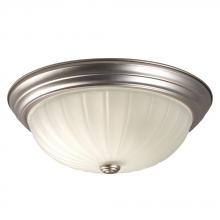  ES635023PT - Flush Mount Ceiling Light - in Pewter finish with Frosted Melon Glass