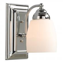  ES724131CH - 1-Light Bath & Vanity Light - in Polished Chrome finish with Satin White Glass