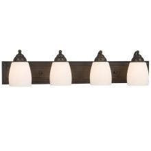  ES724134ORB - 4-Light Bath & Vanity Light - in Oil Rubbed Bronze finish with Satin White Glass