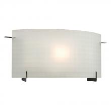  ES790501PT - 1-Light Bath & Vanity Light - in Pewter finish with Frosted Checkered Glass