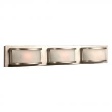  ES790803PTR - 3-Light Bath & Vanity Light  - in Pewter finish with Marbled Glass