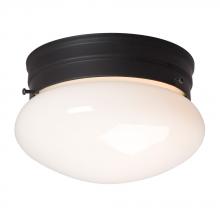  ES810208ORB - Utility Flush Mount Ceiling Light - in Oil Rubbed Bronze finish with White Glass