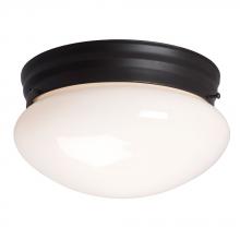  ES810210ORB - Utility Flush Mount Ceiling Light - in Oil Rubbed Bronze finish with White Glass