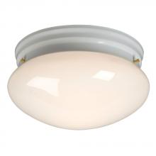  ES810210WH - Utility Flush Mount Ceiling Light - in White finish with White Glass