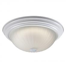  L635022WH016A1 - LED Flush Mount Ceiling Light - in White finish with Frosted Melon Glass