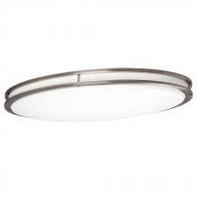  L950064BN033A1 - LED Oval Flush Mount Ceiling Light - in Brushed Nickel finish with White Acrylic Lens