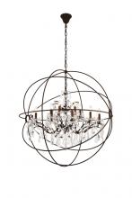  1130G43RI/RC - Geneva 18 Light Rustic Intent Chandelier Clear Royal Cut Crystal