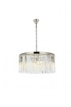  1208D31PN/RC - Sydney 8 Light Polished Nickel Chandelier Clear Royal Cut Crystal