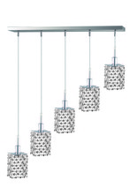  1285D-O-S-CL/SS - Mini 5 light Chrome Pendant