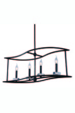  1494D32VB - Bjorn Collection Chandelier L:32 W:12 H:65 Lt:4 Vintage Bronze Finish Royal Cut Clear