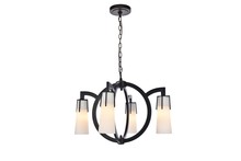  1542D28VB - Harlow Nights 4 Light Vintage Bronze Chandelier