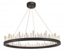  1705D31SDG - Malta 40 Light Satin Dark Grey Chandelier Clear Royal Cut Crystal