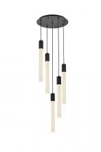  2067D20BK - Weston 5 Lights Pendant in Black