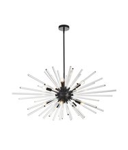  2502D42BK - Sienna 42 Inch Crystal Rod Pendant in Black