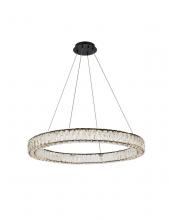  3503D31BK - Monroe 31 Inch LED Round Single Pendant in Black