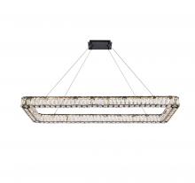  3504D50L1BK - Monroe 50 Inch LED Single Rectangle Pendant in Black