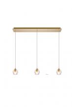  3505D28G - Eren 3 Lights Gold Pendant