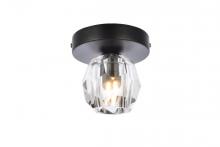  3505F5BK - Eren 1 Light Black Flush Mount