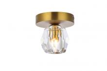  3505F5G - Eren 1 Light Gold Flush Mount