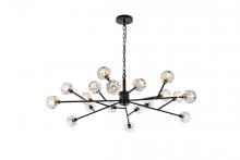  3509D48BK - Graham 18 Light Pendant in Black