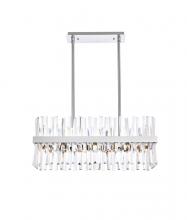  6200G30C - Serephina 30 Inch Crystal Rectangle Chandelier Light in Chrome