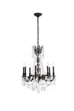  9208D24DB/RC - Rosalia 8 Light Dark Bronze Chandelier Clear Royal Cut Crystal