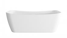  BT10467GW-WHT - 67 inch Soaking Bathtub in Glossy White with Polished White Trim