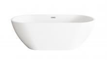  BT30367GW-BNK - 67 inch Bathtub in Glossy White with Brushed Nickel Trim