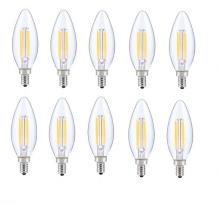  E12LED125-10PK - LED E12 Candelabra, Blunt Tip, 5000k, 300 Degree, Cri80, Es, Ul, 6w, 40w Equivalent, 15000hrs