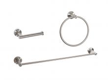  HWB-11S3RBNK - Alma 3-piece Bathroom Hardware Set in Brushed Nickel