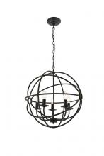  LD4006D20DB - Octavia 5 Light Dark Brown Pendant