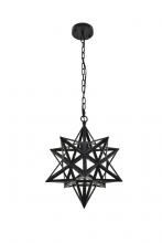  LD4076D16BK - Nocturne 1 Light Black Pendant