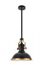  LD5001D13BRB - Eamon 1 Light Matte Black Pendant