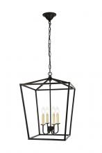  LD6008D17BK - Maddox Collection Pendant D17 H24.25 Lt:4 Black Finish