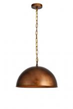  LD6013D15BR - Merce Collection Pendant D15 H10 Lt:1 Manual Brass Finish