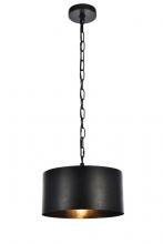  LD6015D15BK - Miro Collection Pendant D15 H9.25 Lt:1 Vintage Black Finish