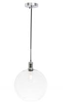  LD6208C - Emett 1 Light Chrome and Clear Glass Pendant