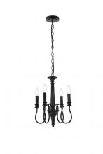  LD7042D14BK - Flynx 4 Lights Pendant in Black