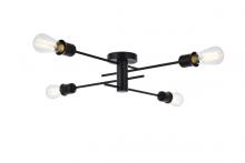  LD7050F26BK - Xavier 4 Lights Flush Mount in Black