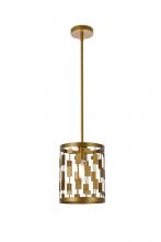  LD7073D9BR - Levante 1 Light Pendant in Brass