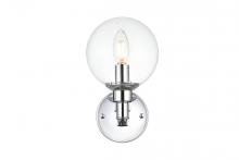  LD7318W6CH - Jaelynn 1 Light Chrome and Clear Bath Sconce